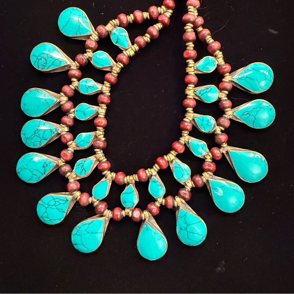 Vintage Afghan-style statement necklace